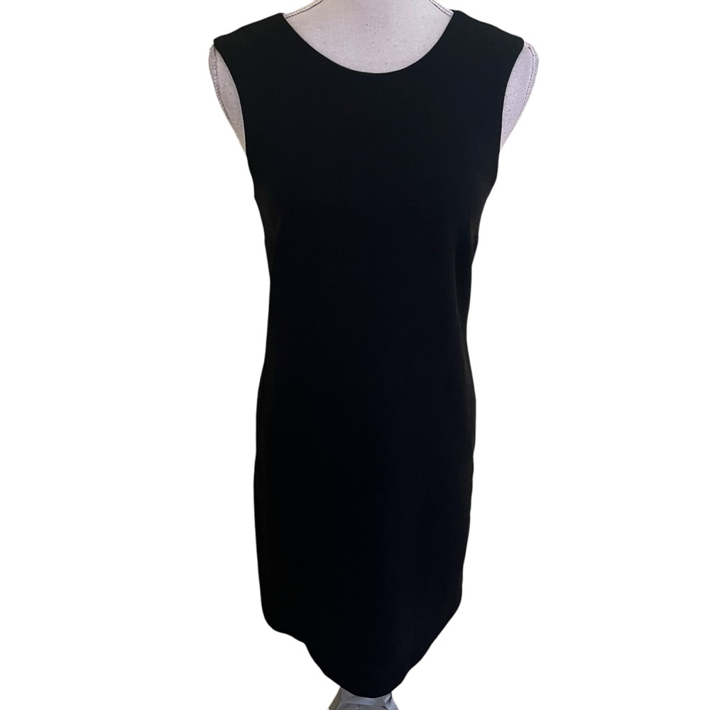 Adam Lippes Black Sleeveless Sheath Dress with Back Bow Detail 4